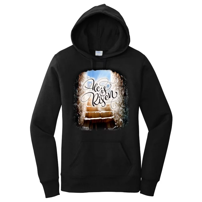 He Has Risen Jesus Christ Tomb Women's Pullover Hoodie