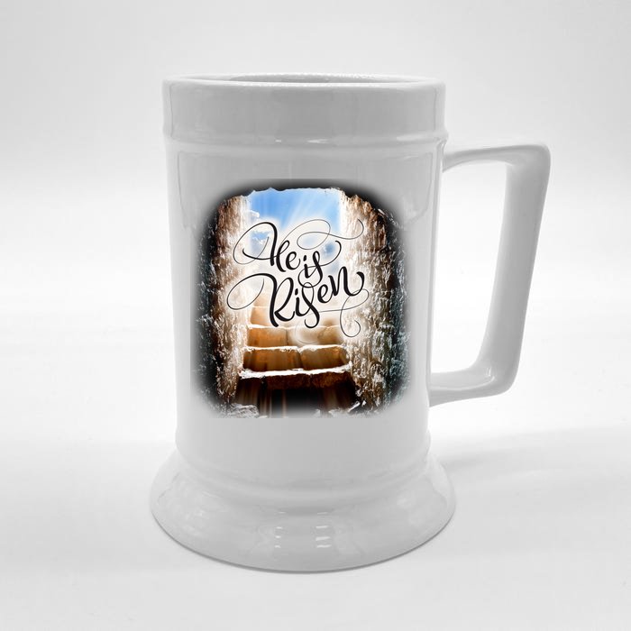 He Has Risen Jesus Christ Tomb Front & Back Beer Stein