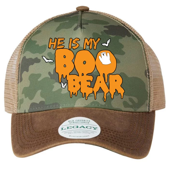 He Is My Boo Bear Legacy Tie Dye Trucker Hat