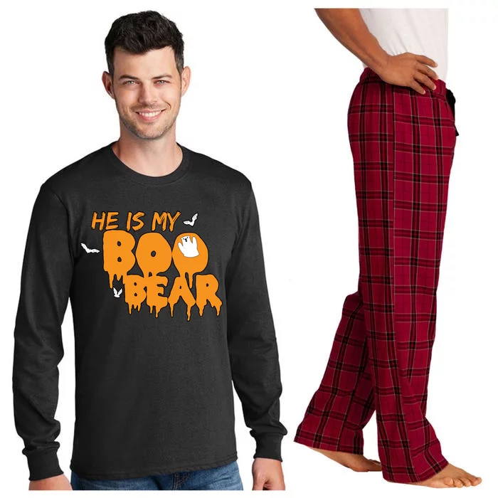 He Is My Boo Bear Long Sleeve Pajama Set