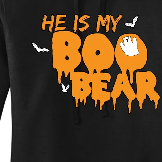 He Is My Boo Bear Women's Pullover Hoodie