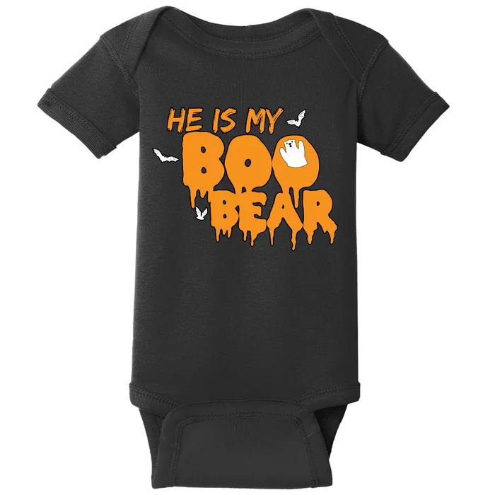 He Is My Boo Bear Baby Bodysuit