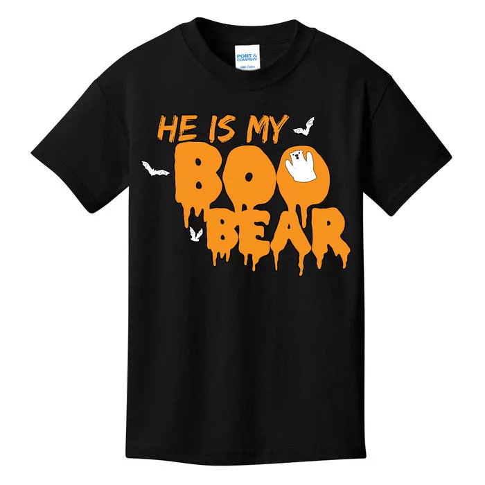 He Is My Boo Bear Kids T-Shirt