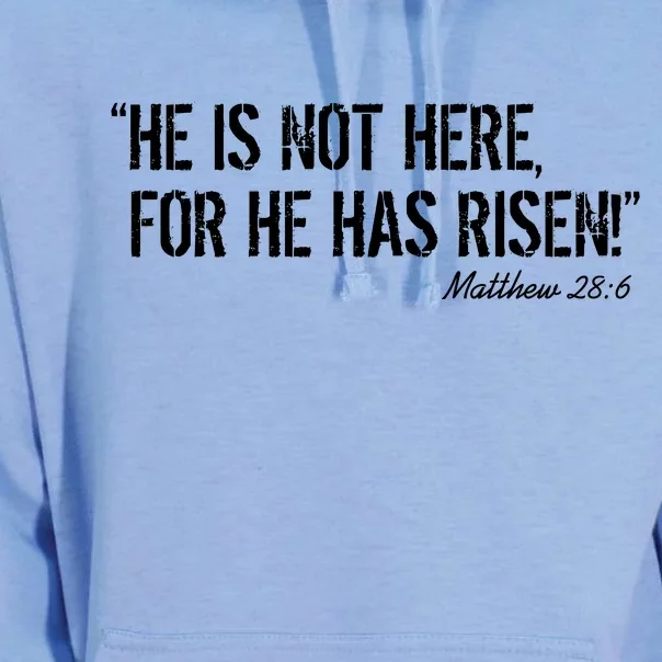 He is Not HERE, For He Has RISEN Matthew 28:6 Jesus Unisex Surf Hoodie