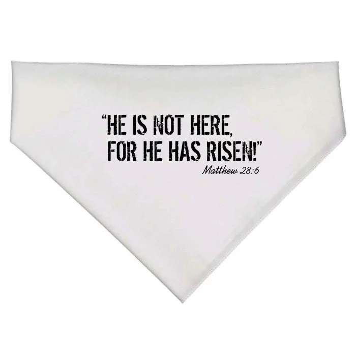 He is Not HERE, For He Has RISEN Matthew 28:6 Jesus USA-Made Doggie Bandana