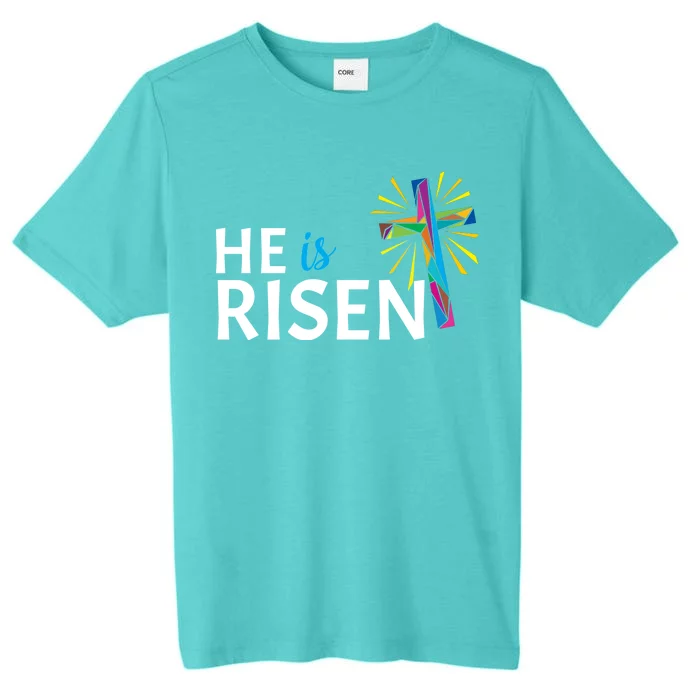 He Is Risen Colorful Cross ChromaSoft Performance T-Shirt