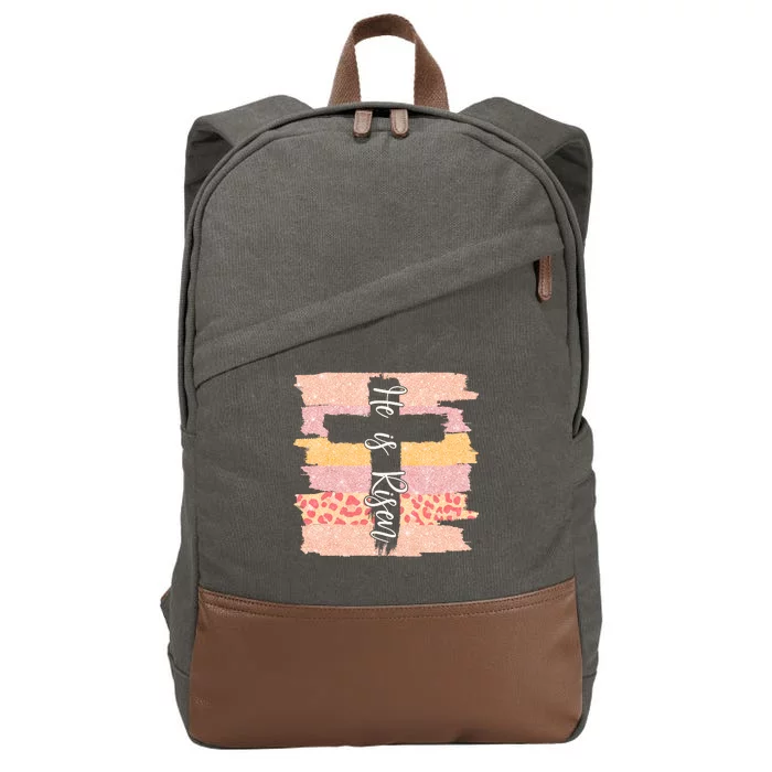 He Is Risen Easter Resurrection Jesus Cotton Canvas Backpack