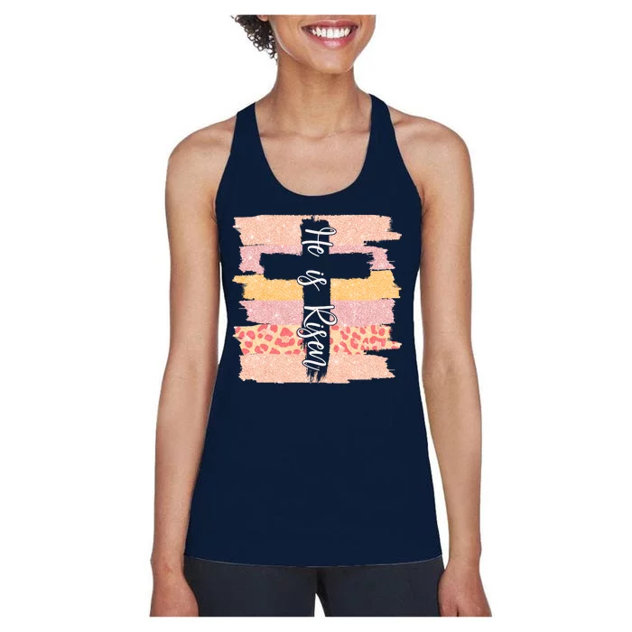 He Is Risen Easter Resurrection Jesus Women's Racerback Tank