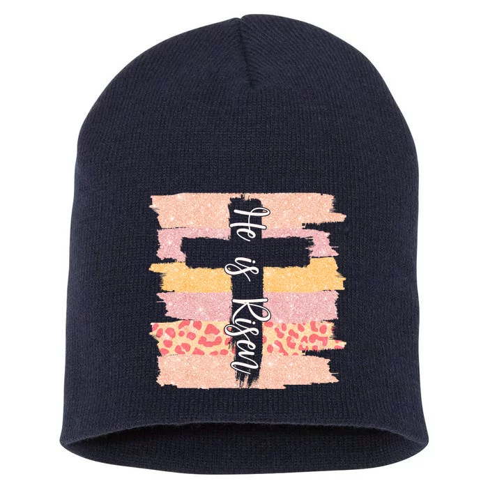 He Is Risen Easter Resurrection Jesus Short Acrylic Beanie