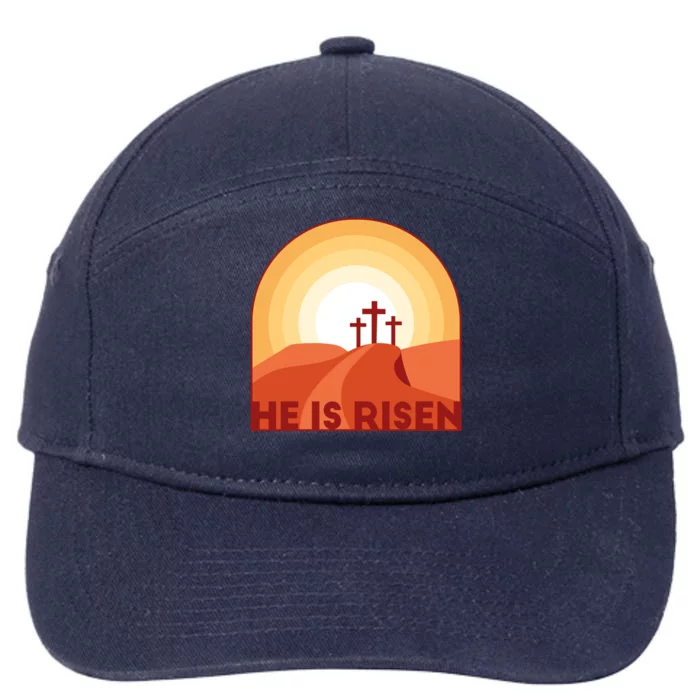 He Is Risen Sunset Jesus Christian 7-Panel Snapback Hat