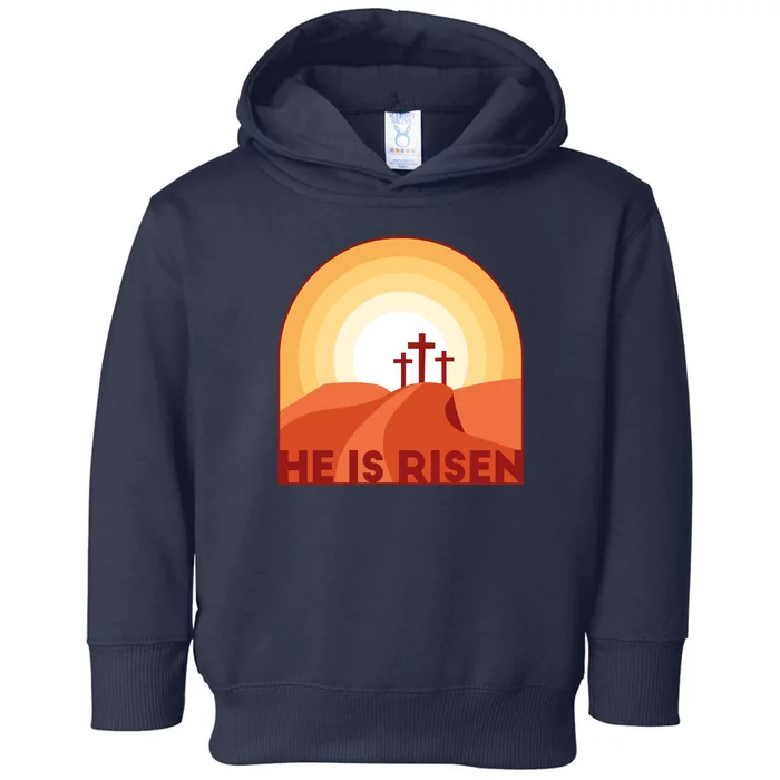 He Is Risen Sunset Jesus Christian Toddler Hoodie