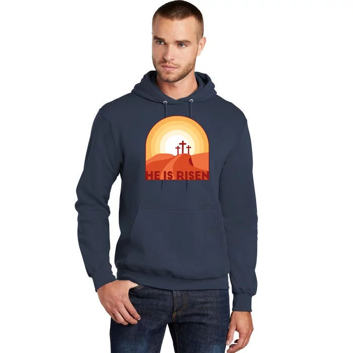 He Is Risen Sunset Jesus Christian Tall Hoodie