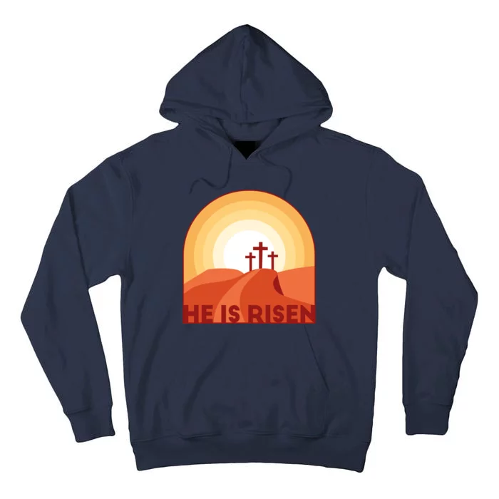 He Is Risen Sunset Jesus Christian Tall Hoodie