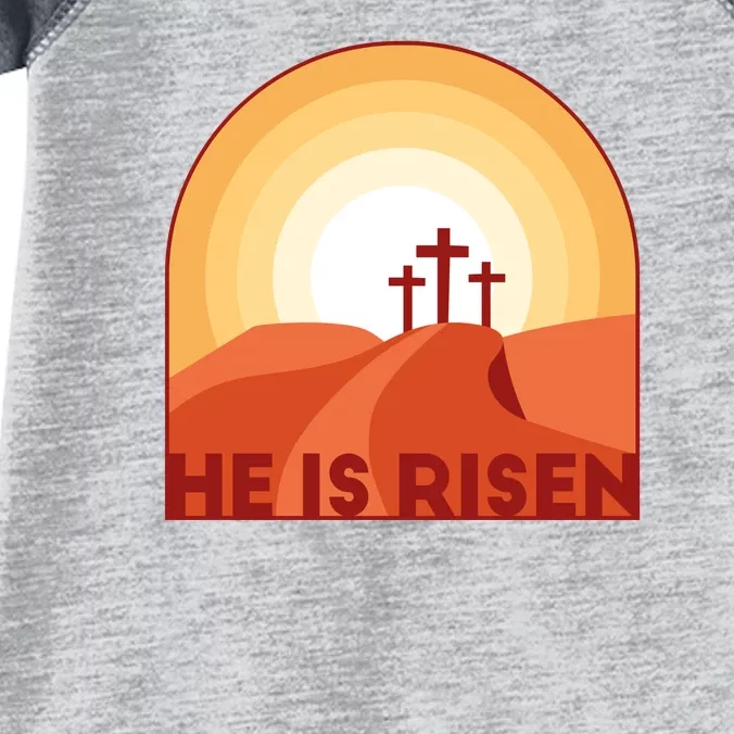 He Is Risen Sunset Jesus Christian Infant Baby Jersey Bodysuit