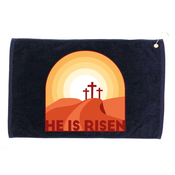 He Is Risen Sunset Jesus Christian Grommeted Golf Towel