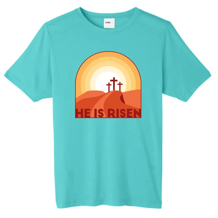 He Is Risen Sunset Jesus Christian ChromaSoft Performance T-Shirt