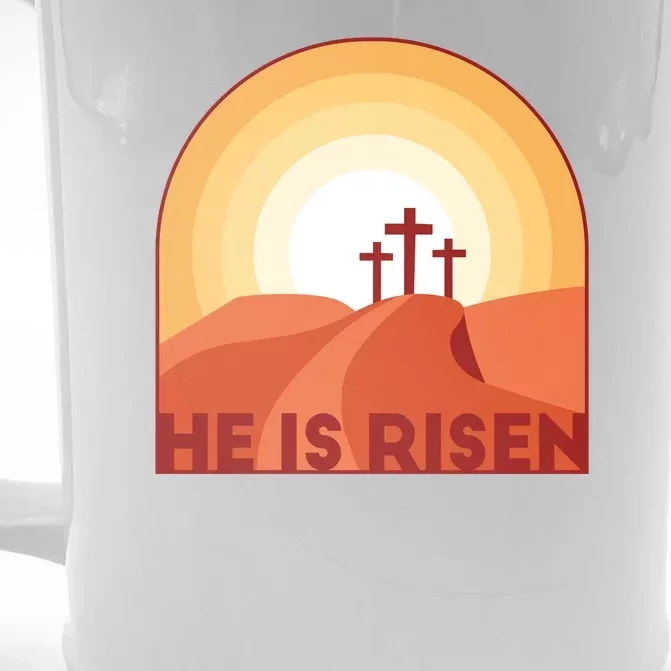 He Is Risen Sunset Jesus Christian Front & Back Beer Stein