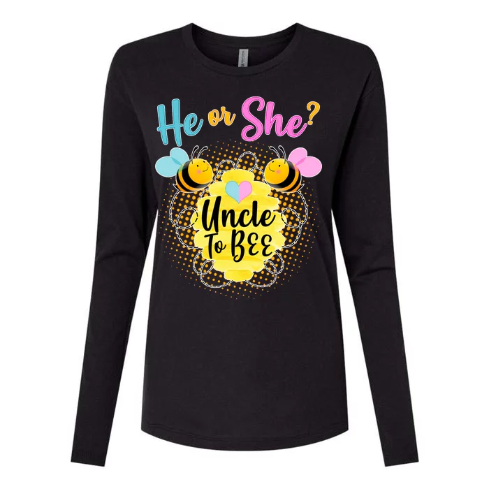 He or She? Uncle to Bee Womens Cotton Relaxed Long Sleeve T-Shirt