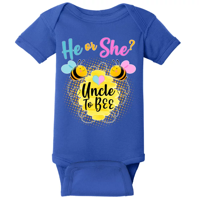 He or She? Uncle to Bee Baby Bodysuit