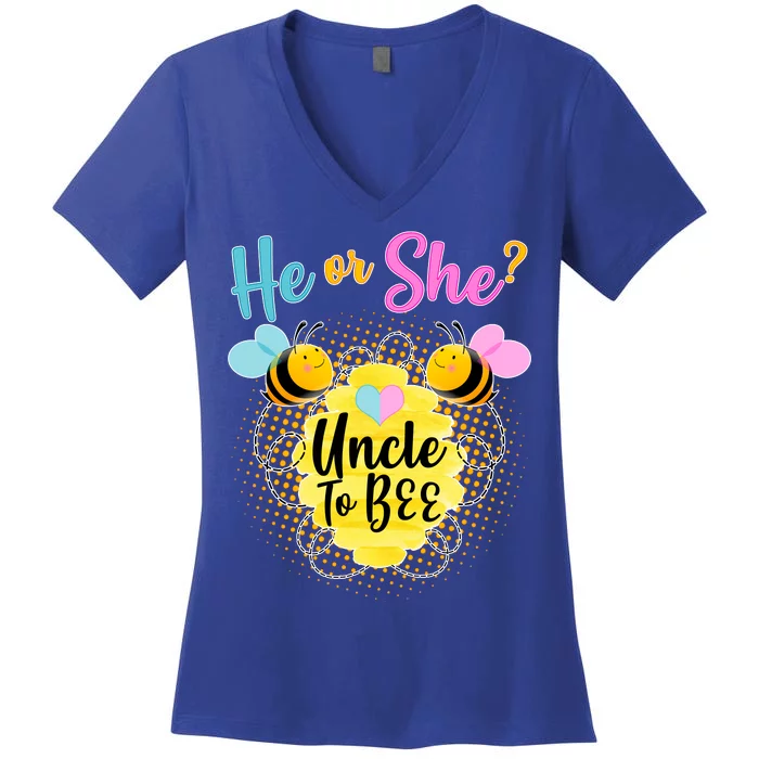 He or She? Uncle to Bee Women's V-Neck T-Shirt