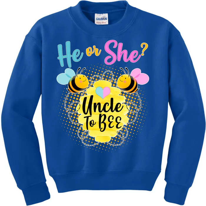 He or She? Uncle to Bee Kids Sweatshirt