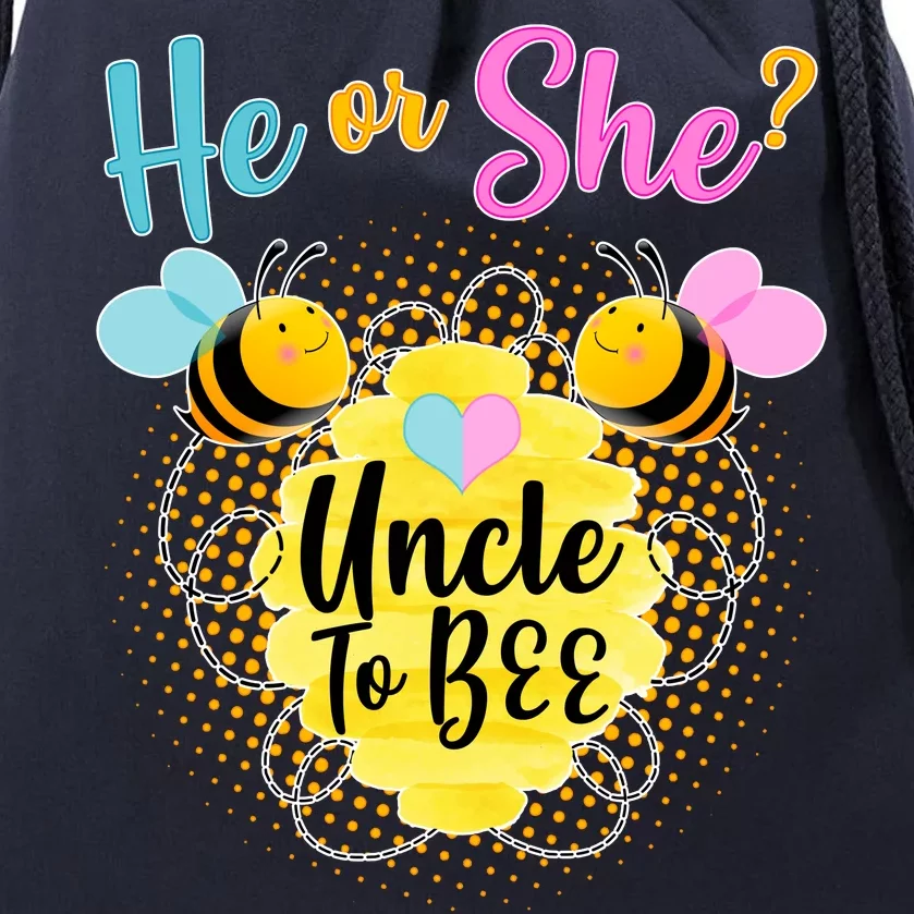 He or She? Uncle to Bee Drawstring Bag