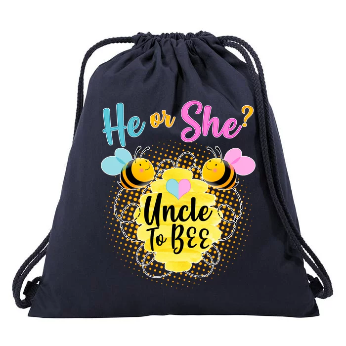 He or She? Uncle to Bee Drawstring Bag