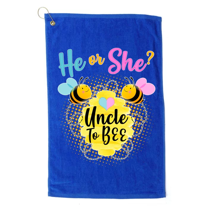 He or She? Uncle to Bee Platinum Collection Golf Towel