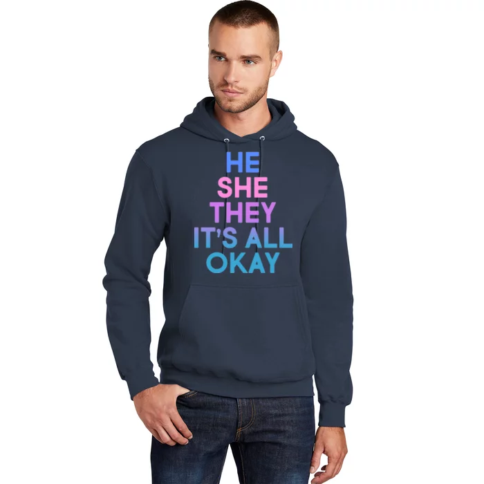 He She They It's All Okay Hoodie