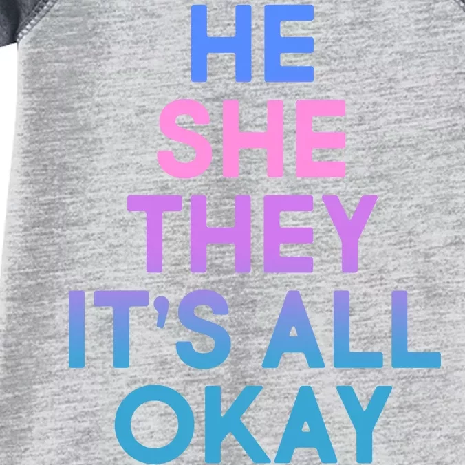 He She They It's All Okay Infant Baby Jersey Bodysuit