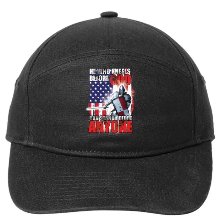 He Who Kneels Before God Can Stan Before Anyone 7-Panel Snapback Hat