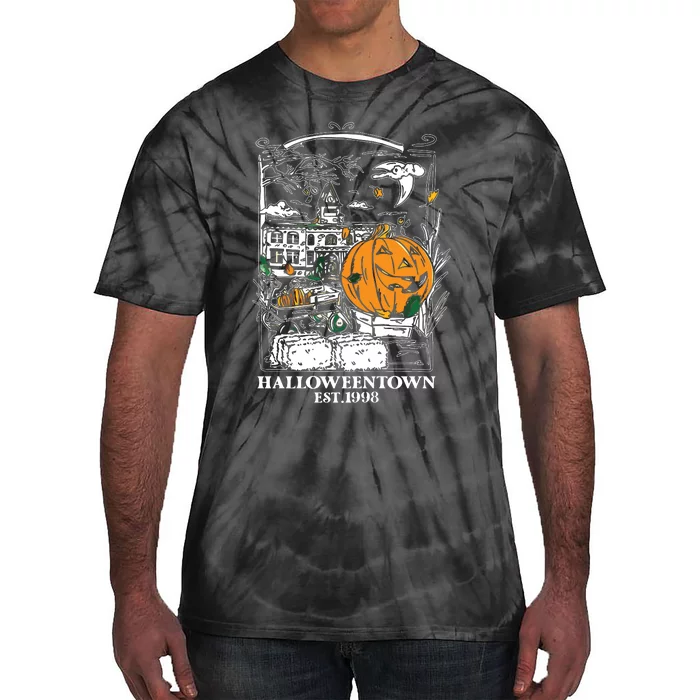 Halloween Est 1998 Funny Halloween Pumpkin Tie-Dye T-Shirt