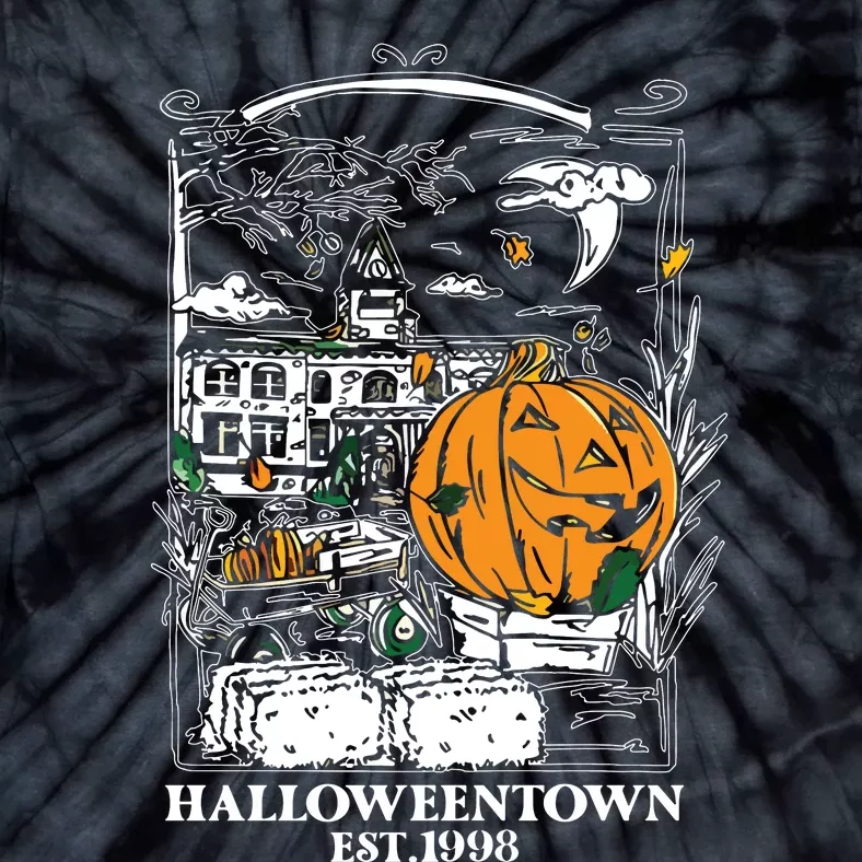 Halloween Est 1998 Funny Halloween Pumpkin Tie-Dye T-Shirt