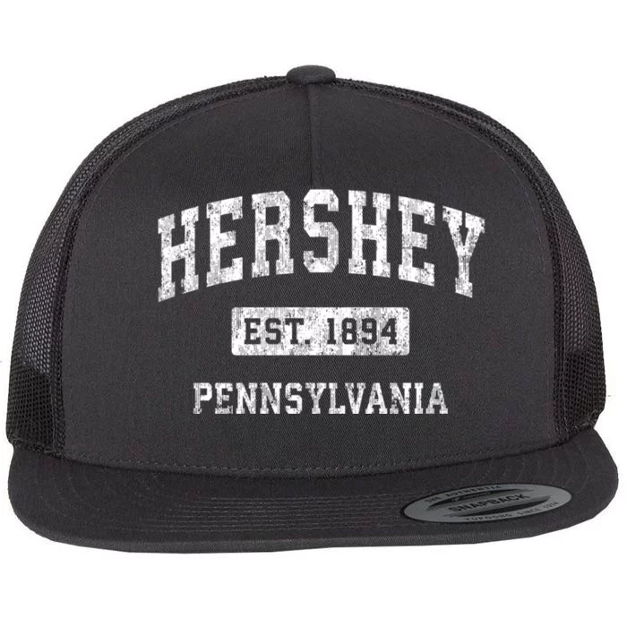 Hershey Est 1894 Pennsylvania Pa Vintage Established Sports Design Flat Bill Trucker Hat