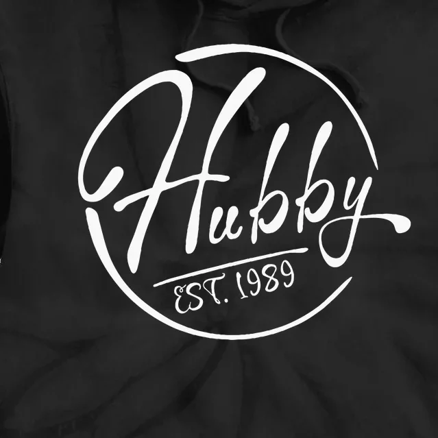 Hubby Established 1989 Wedding Anniversary Celebration Tie Dye Hoodie