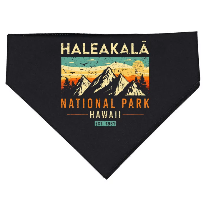 Haleakala Est 1961 Hawaii Vintage Retro National Park USA-Made Doggie Bandana