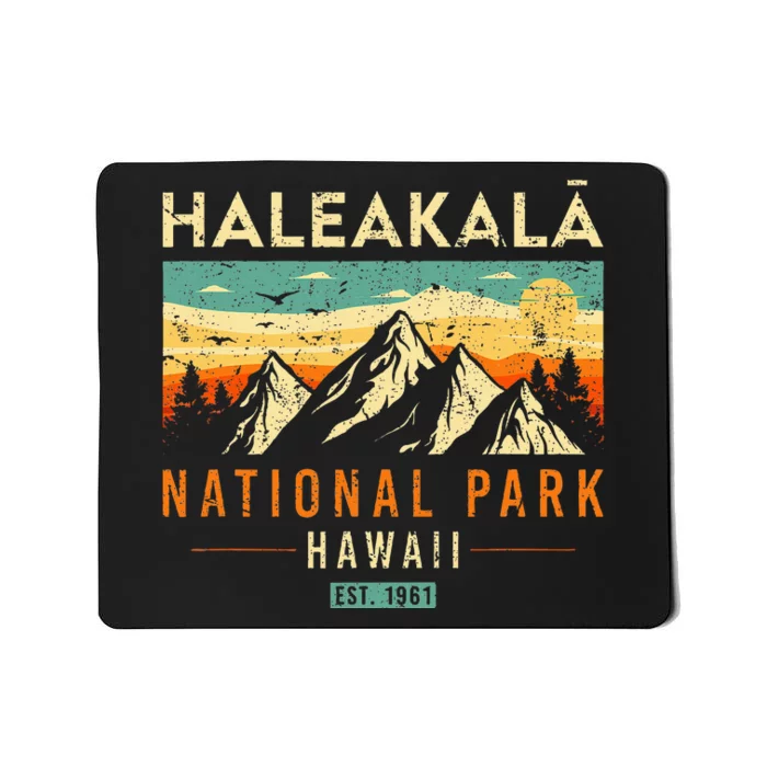 Haleakala Est 1961 Hawaii Vintage Retro National Park Mousepad