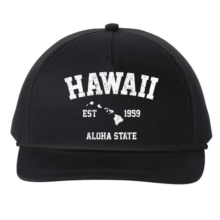 Hawaii Est 1959 Aloha State Vintage Snapback Five-Panel Rope Hat