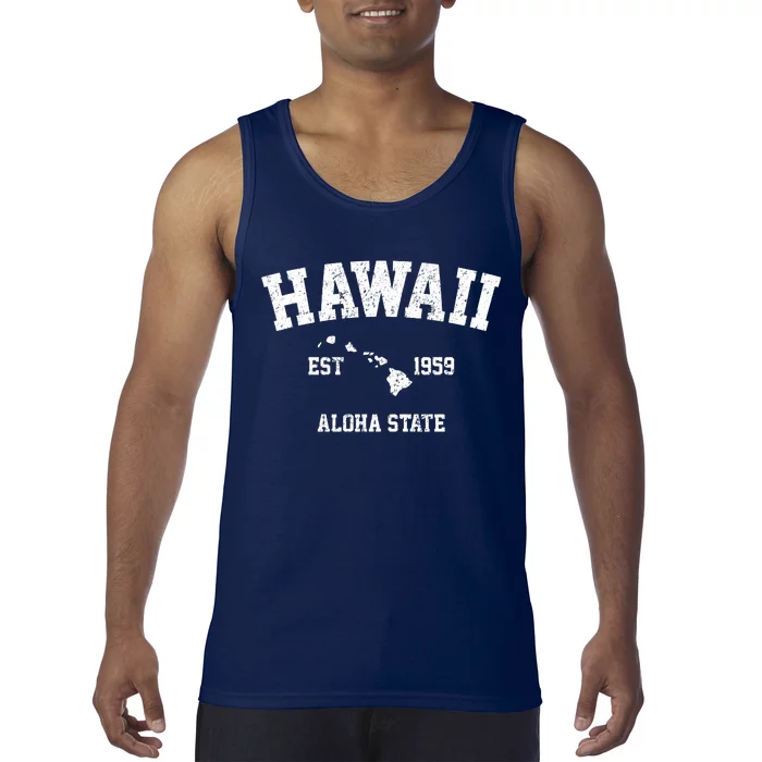 Hawaii Est 1959 Aloha State Vintage Tank Top