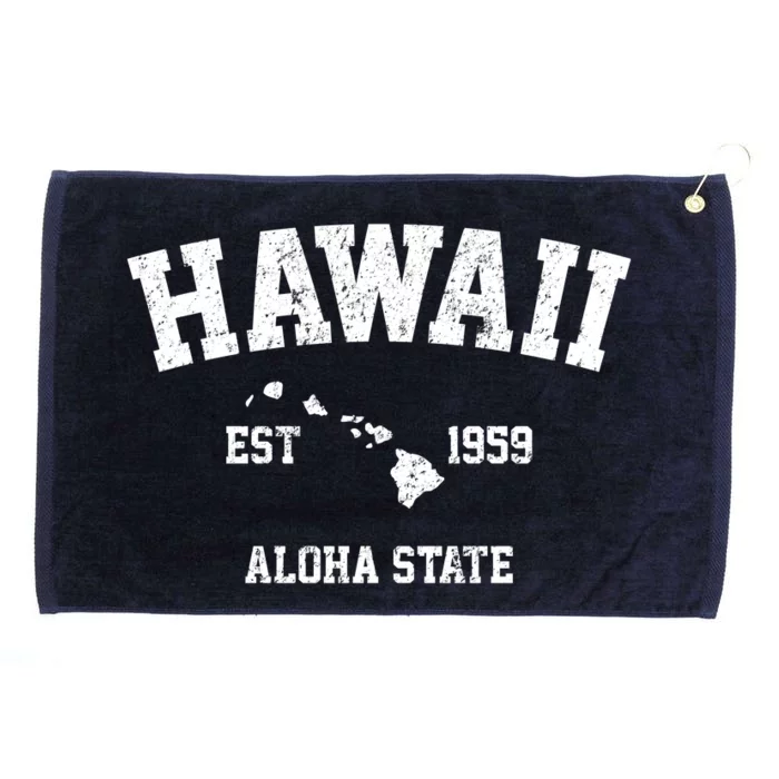 Hawaii Est 1959 Aloha State Vintage Grommeted Golf Towel