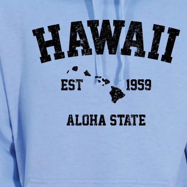 Hawaii Est 1959 Aloha State Vintage Unisex Surf Hoodie