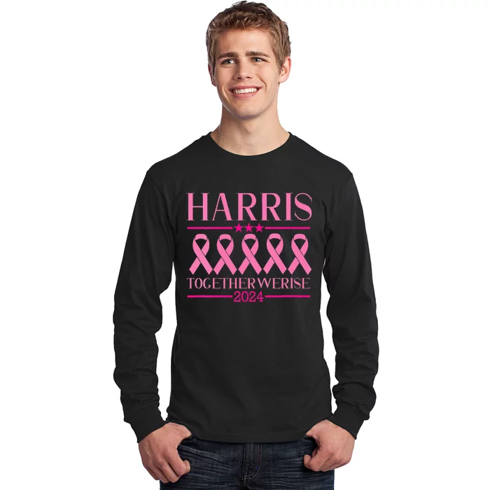 Harris Election 2024 Kamala Harris Breast Cancer Squad Long Sleeve Shirt