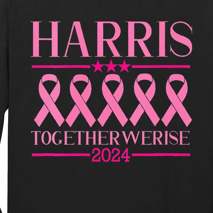 Harris Election 2024 Kamala Harris Breast Cancer Squad Long Sleeve Shirt