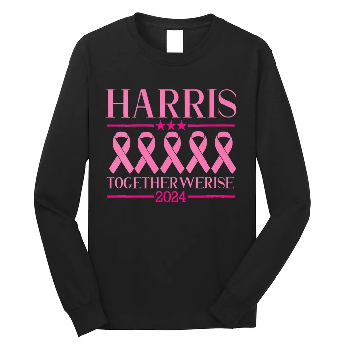 Harris Election 2024 Kamala Harris Breast Cancer Squad Long Sleeve Shirt