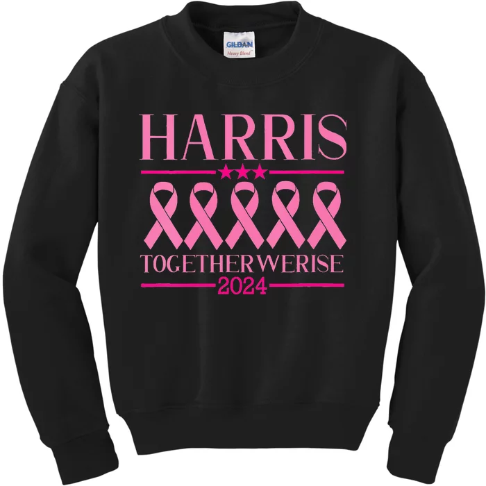 Harris Election 2024 Kamala Harris Breast Cancer Squad Kids Sweatshirt