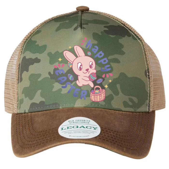 Happy Easter Adorable Bunny Legacy Tie Dye Trucker Hat