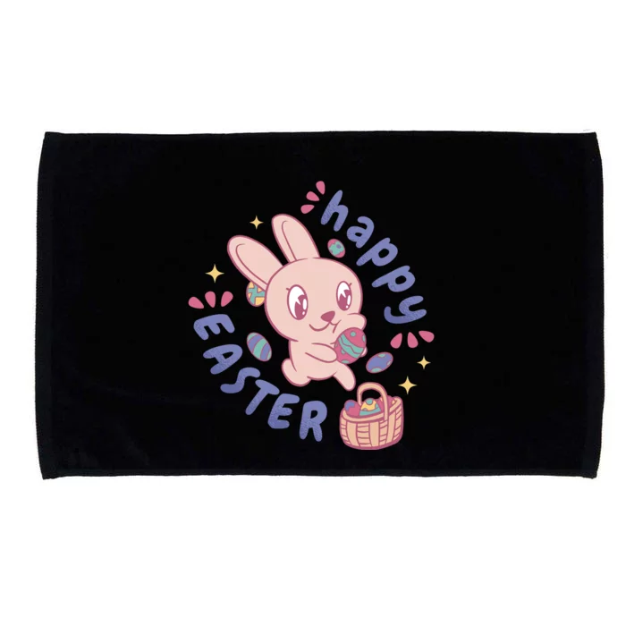 Happy Easter Adorable Bunny Microfiber Hand Towel