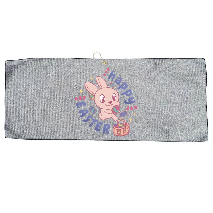 Happy Easter Adorable Bunny Large Microfiber Waffle Golf Towel