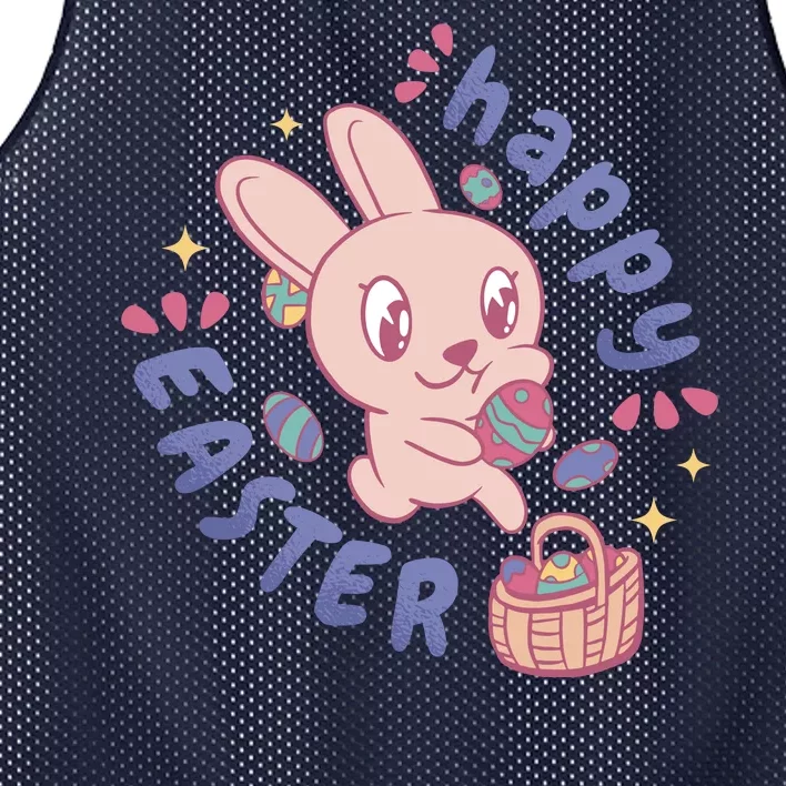 Happy Easter Adorable Bunny Mesh Reversible Basketball Jersey Tank