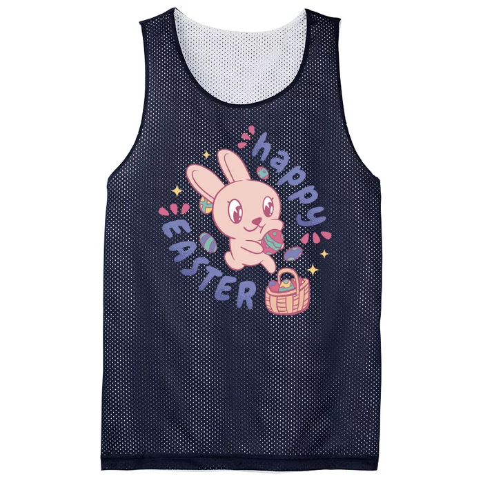 Happy Easter Adorable Bunny Mesh Reversible Basketball Jersey Tank